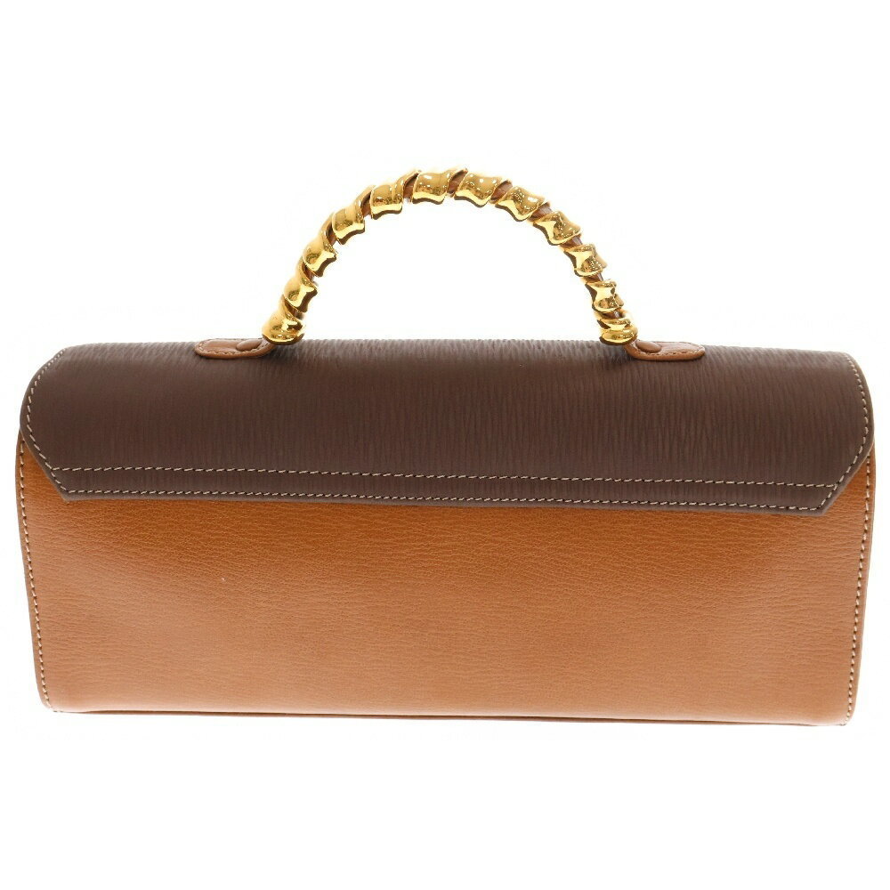 Loewe Velzquez Twist Handle Handbag Bag Beige Leather Brown - Picture 2 of 6
